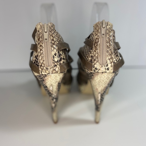 Seven for mankind Brown snake skin strappy heels - Picture 6 of 8